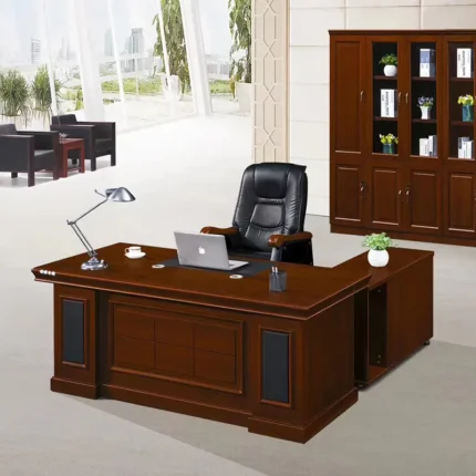 Foshan Modern Furniture L-shape Executive Office Table Wooden